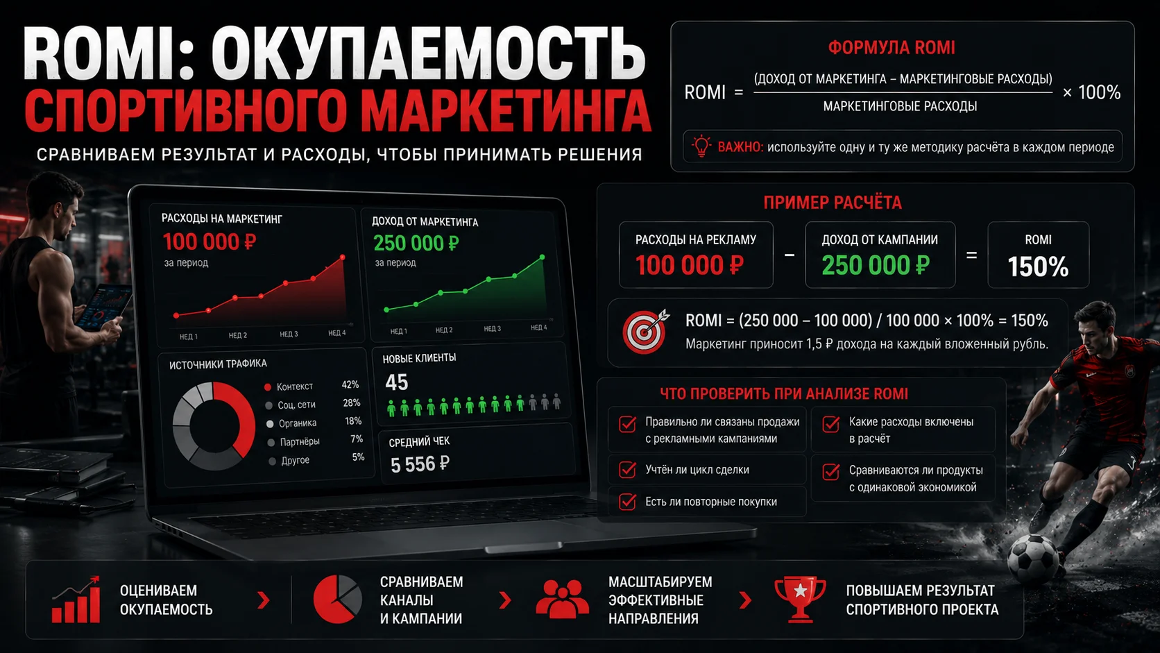 Расчёт ROMI спортивного маркетинга и оценка окупаемости рекламы
