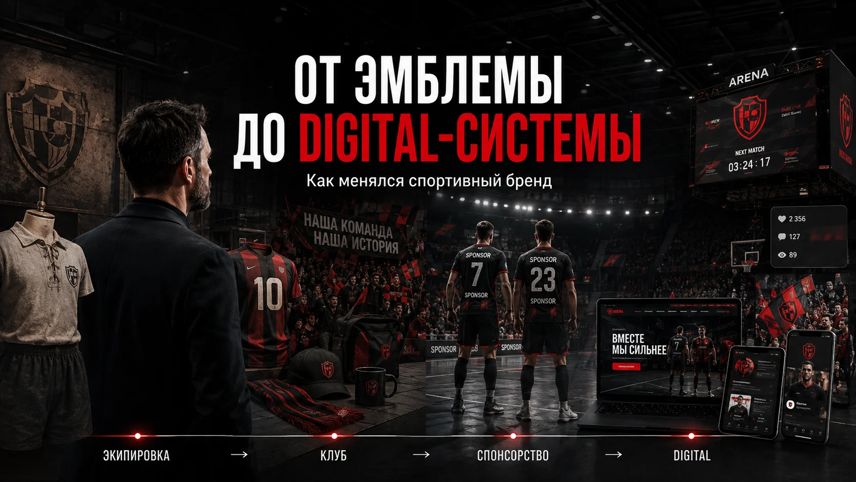 Развитие спортивного брендинга от экипировки и клубной эмблемы до современной digital-системы