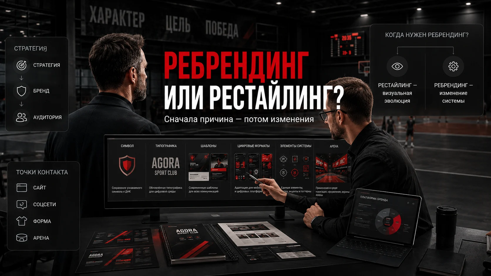 Сравнение ребрендинга и рестайлинга спортивного клуба: изменение системы или визуальная эволюция
