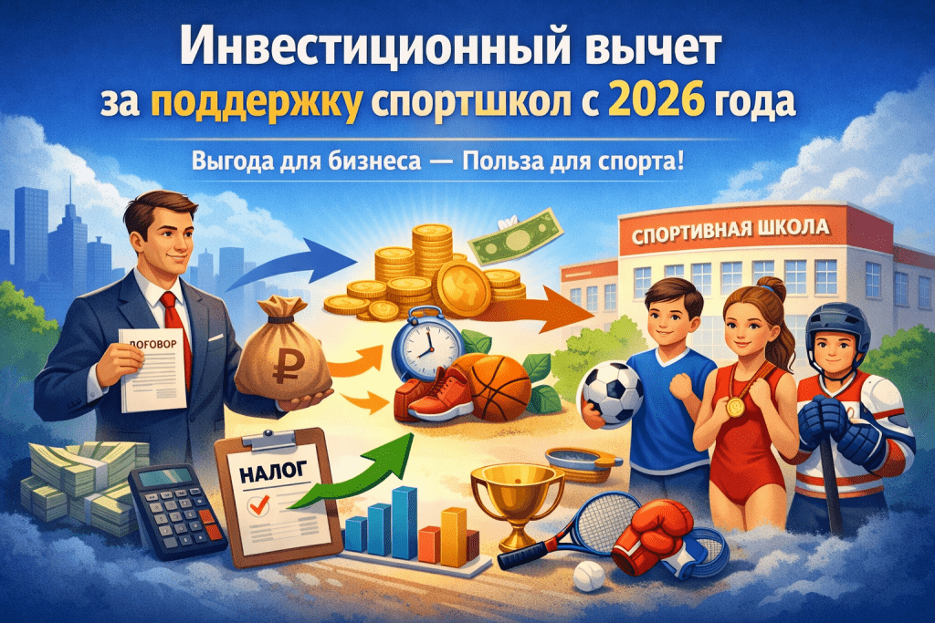 Инвестиционный налоговый вычет за поддержку спортшкол с 2026 года