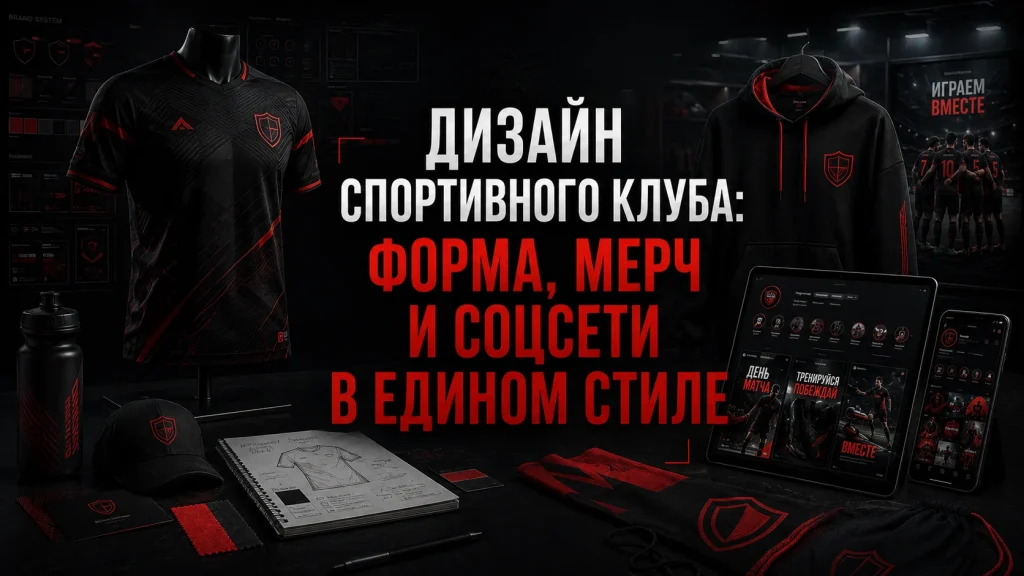 Дизайн спортивного клуба: форма, мерч, соцсети