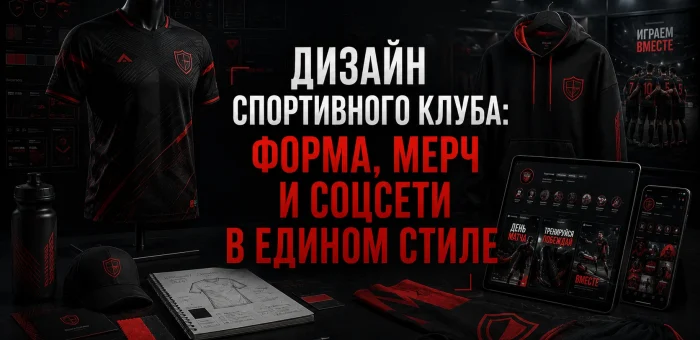 Дизайн спортивного клуба: форма, мерч, соцсети
