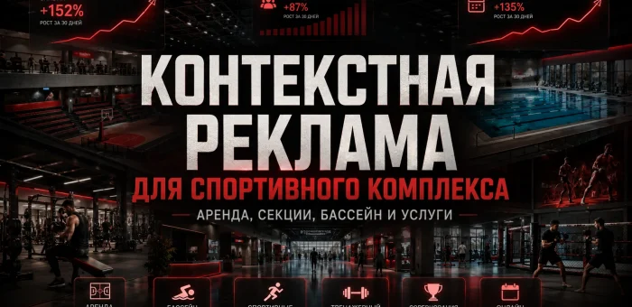 Контекстная реклама для спортивного комплекса — аренда, секции и услуги