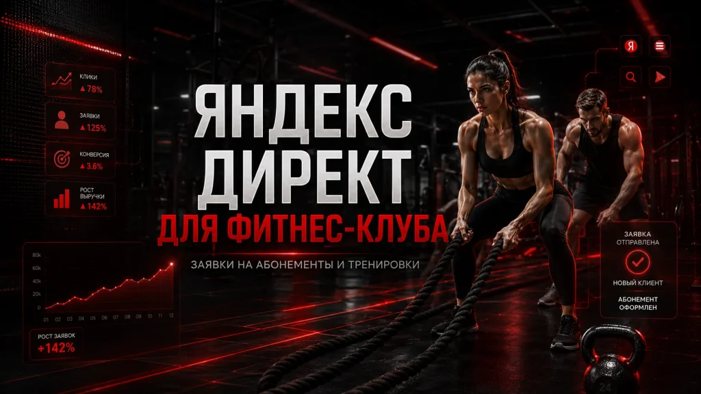 Яндекс Директ для фитнес-клуба — заявки на абонементы и тренировки