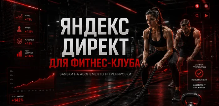 Яндекс Директ для фитнес-клуба — заявки на абонементы и тренировки