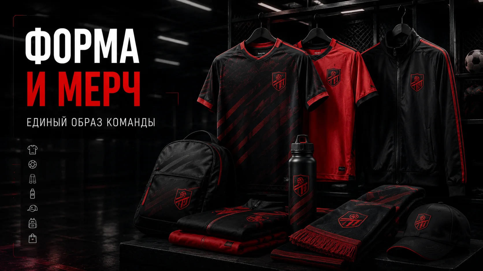 Форма и мерч спортивного клуба Форма и мерч спортивного клуба в едином фирменном стиле