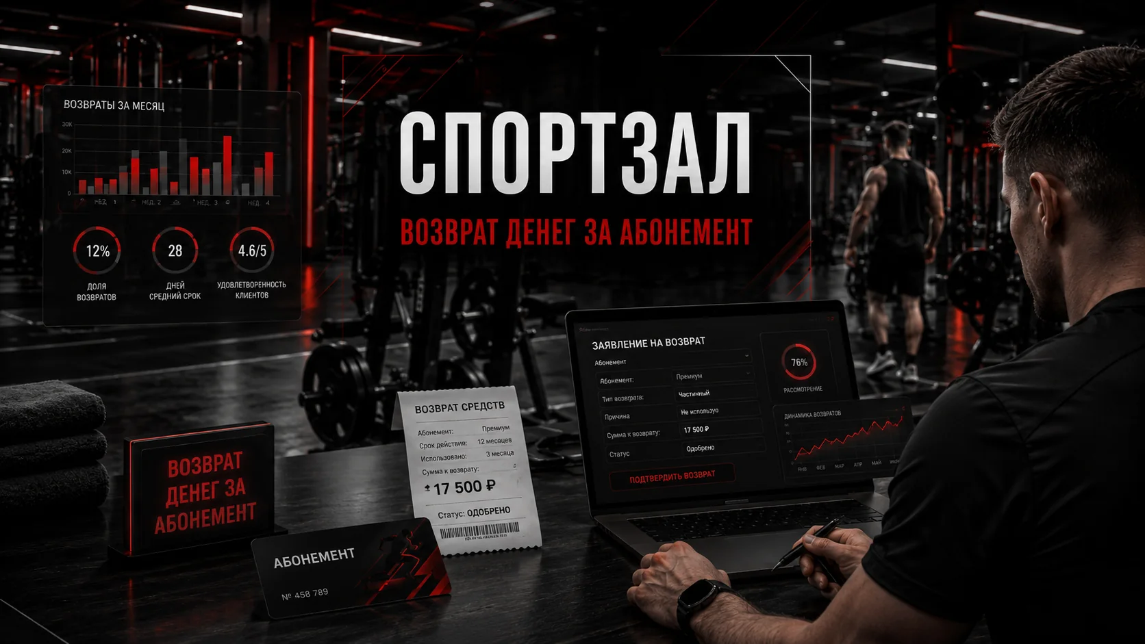 Возврат в спортзале Возврат денег за абонемент в спортзал
