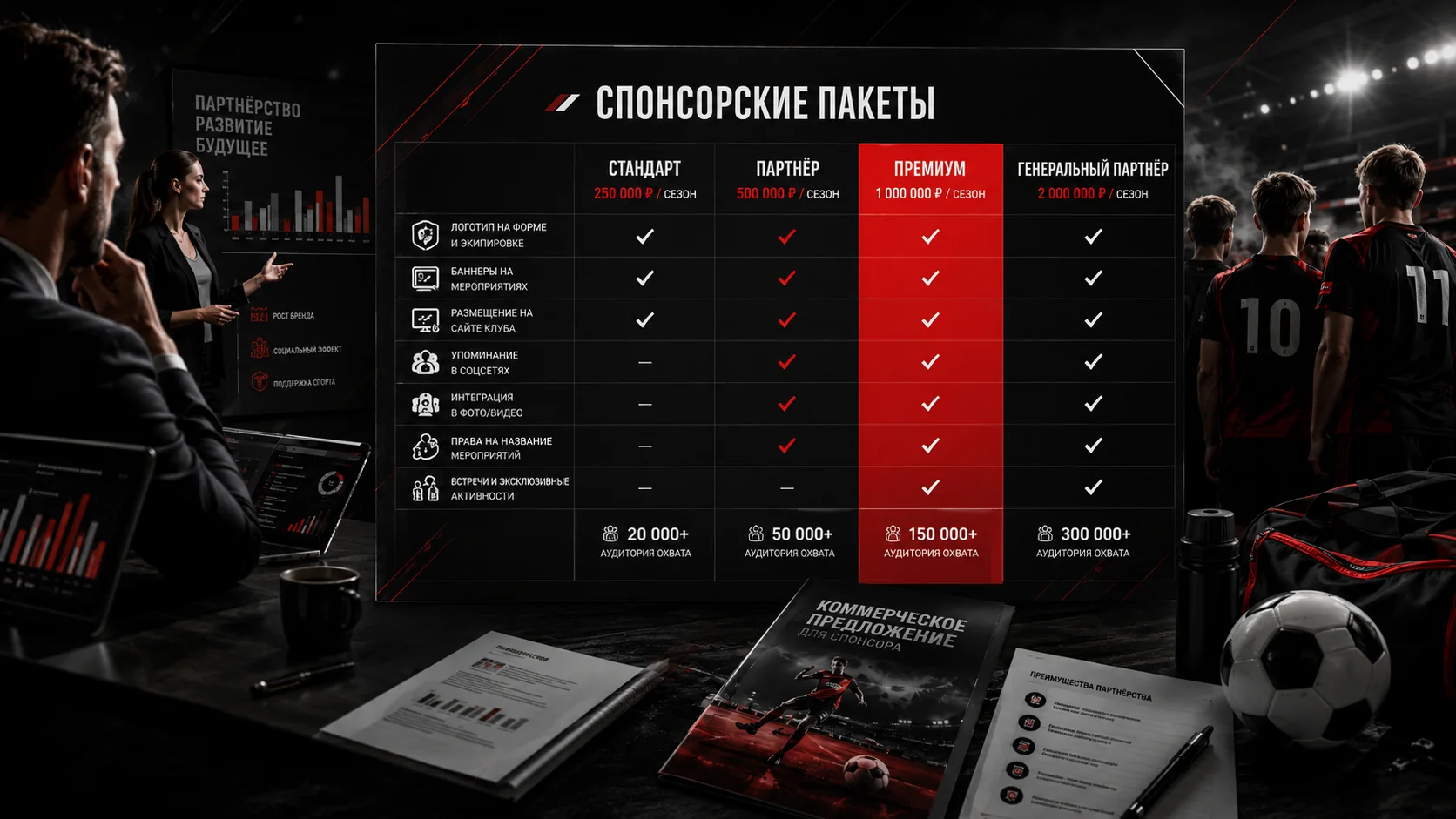 Спонсорские пакеты спортивного клуба Спонсорские пакеты для спортивного клуба
