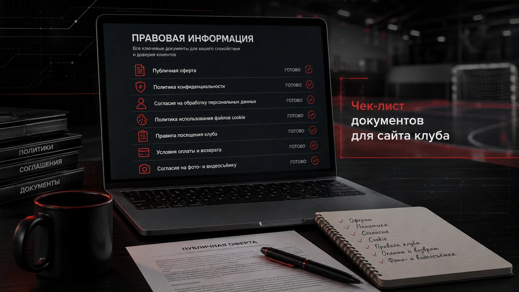 Чек-лист документов для сайта спортивного клуба Чек-лист документов для сайта спортивного клуба