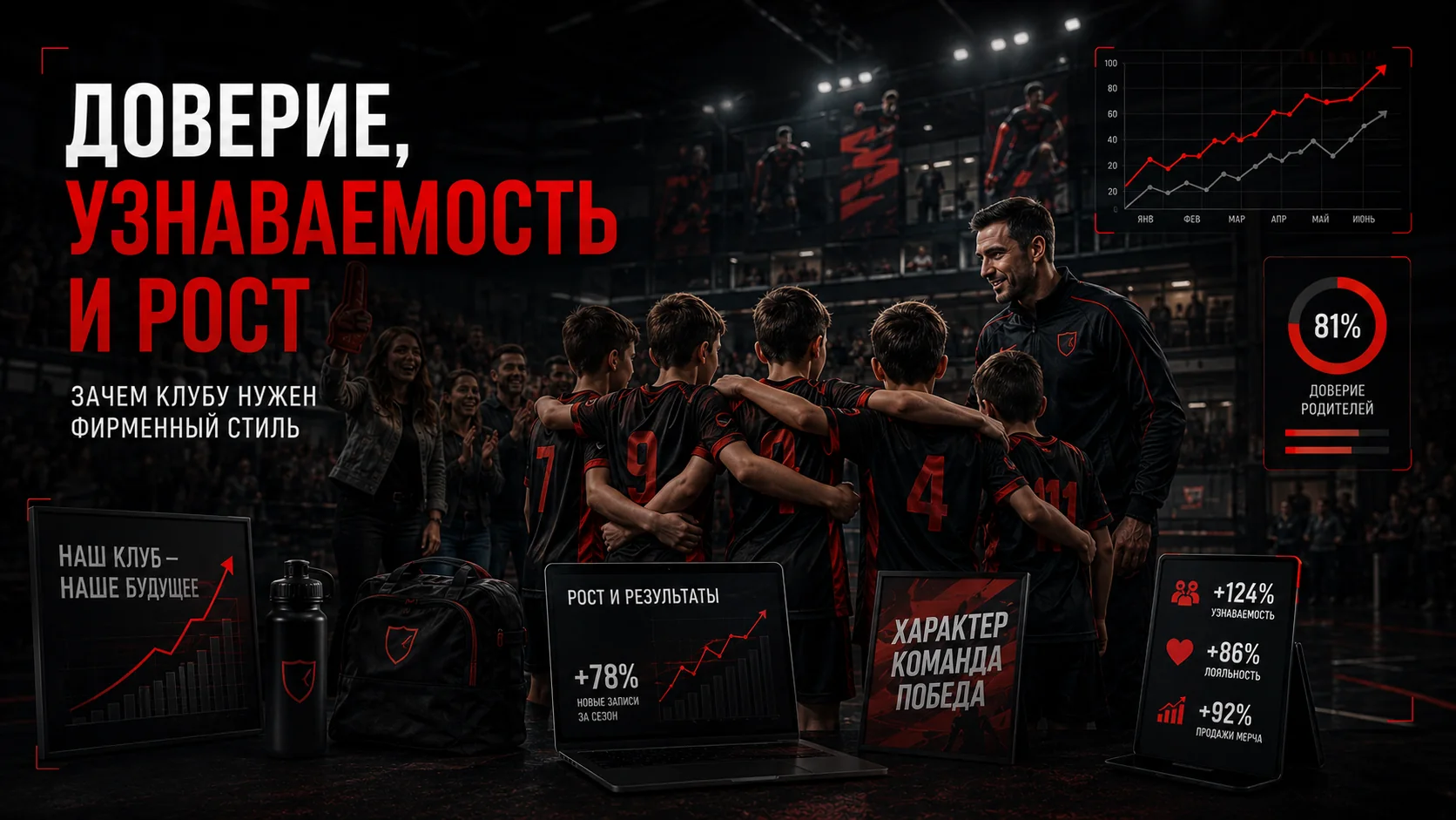 Доверие, узнаваемость и рост спортивного клуба Фирменный стиль спортивного клуба повышает доверие и узнаваемость
