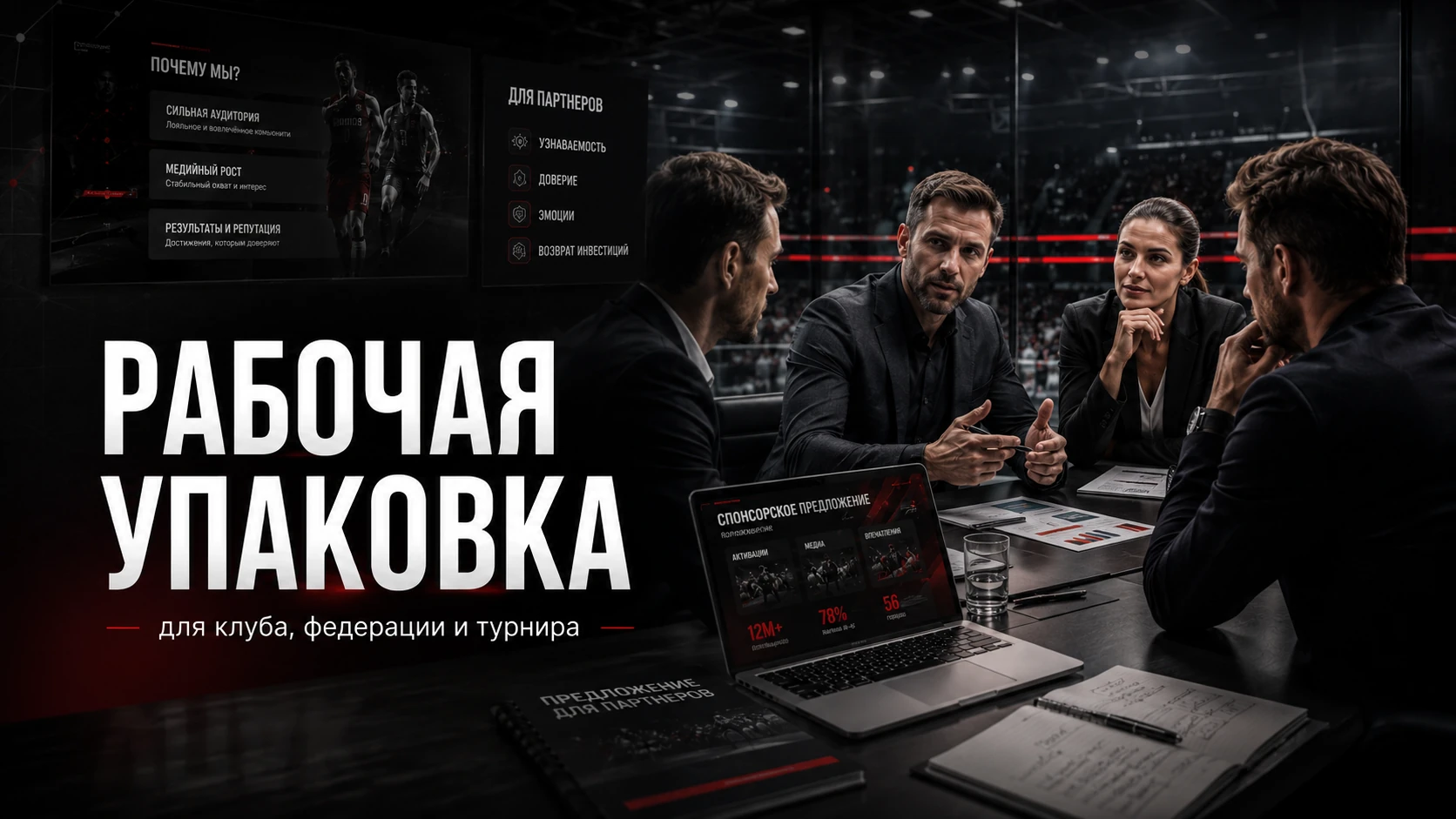 Рабочая упаковка спортивного проекта для переговоров с партнёрами