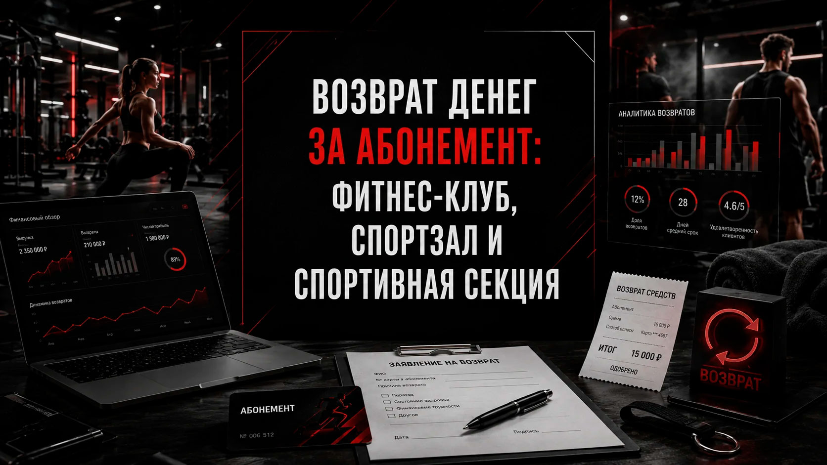Возврат денег за абонемент: фитнес-клуб, спортзал и секция Возврат денег за абонемент — фитнес-клуб, спортзал и спортивная секция