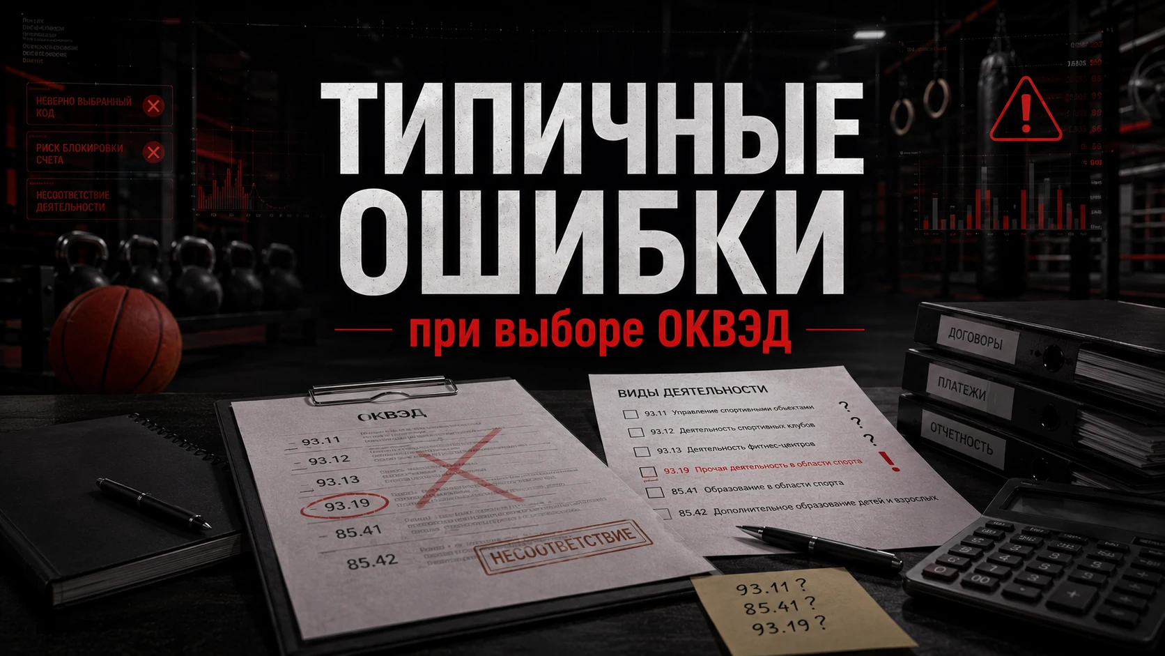 Типичные ошибки при выборе ОКВЭД для спорта Типичные ошибки при выборе ОКВЭД для спорта, секции и фитнес-клуба