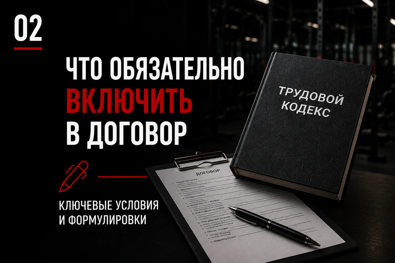 Что обязательно включить в трудовой договор с тренером