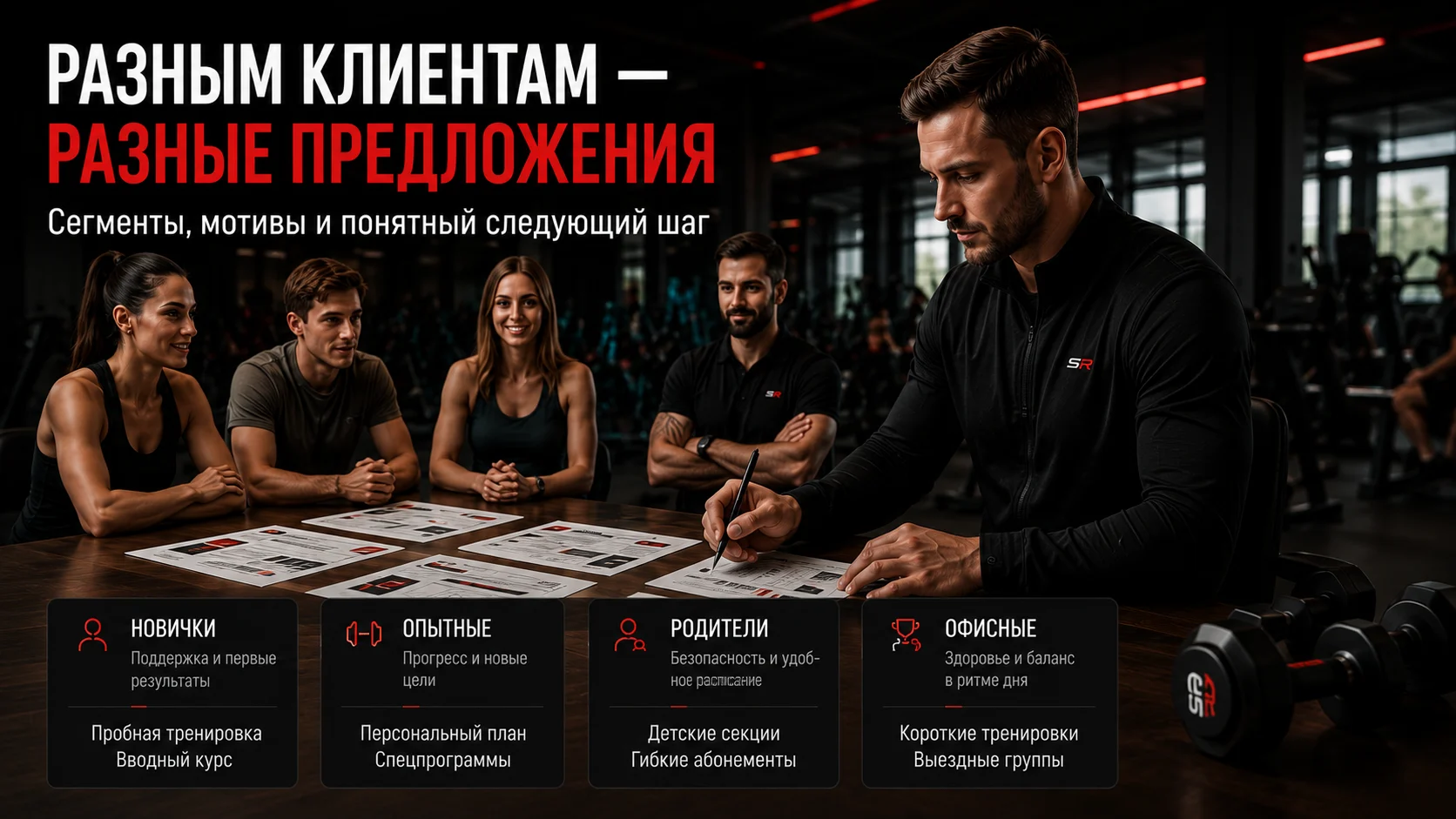 Сегменты аудитории и предложения для клиентов фитнес-клуба