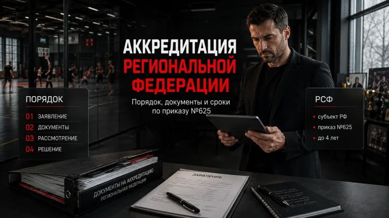 Аккредитация региональной спортивной федерации: порядок и документы