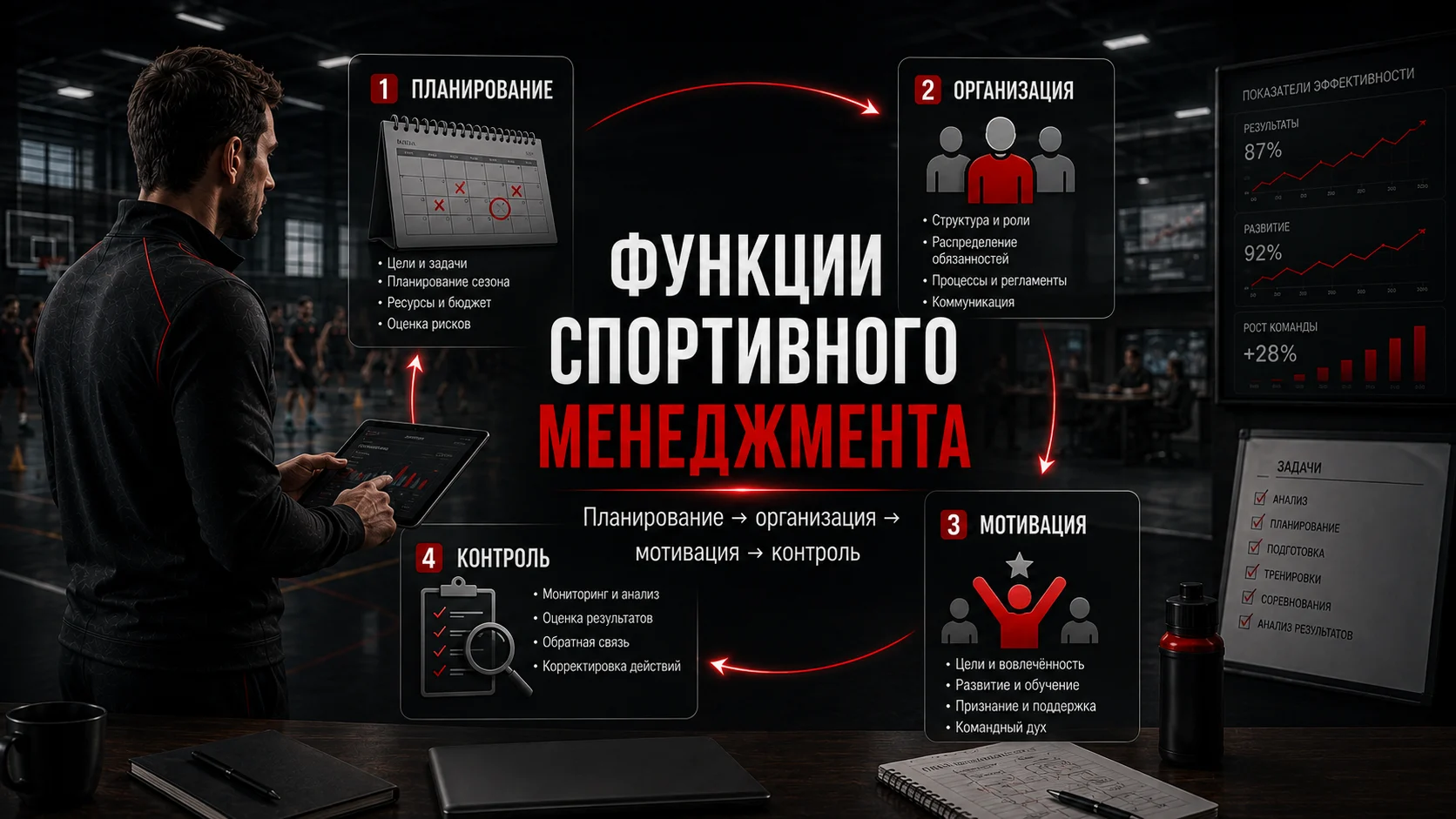 Функции спортивного менеджмента: планирование, организация, мотивация и контроль