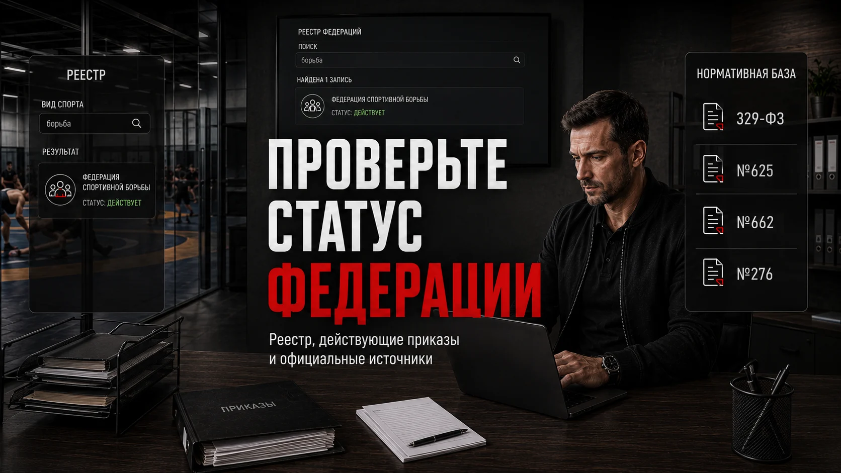 Проверка статуса спортивной федерации в реестре и нормативные документы