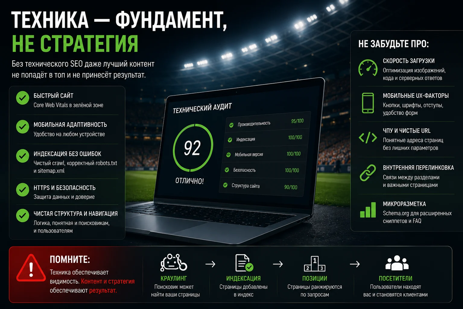 Техническое SEO спортивного сайта как фундамент поискового продвижения