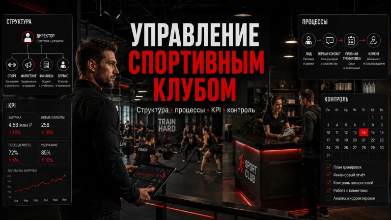 Управление спортивным клубом: структура, процессы, KPI и контроль