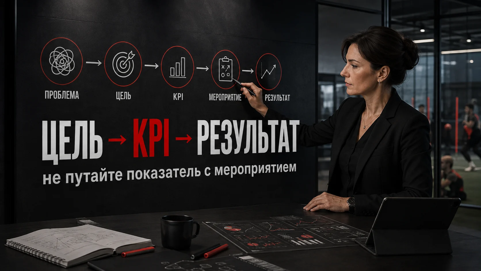 Связь проблемы, цели, KPI, мероприятия и результата программы развития вида спорта