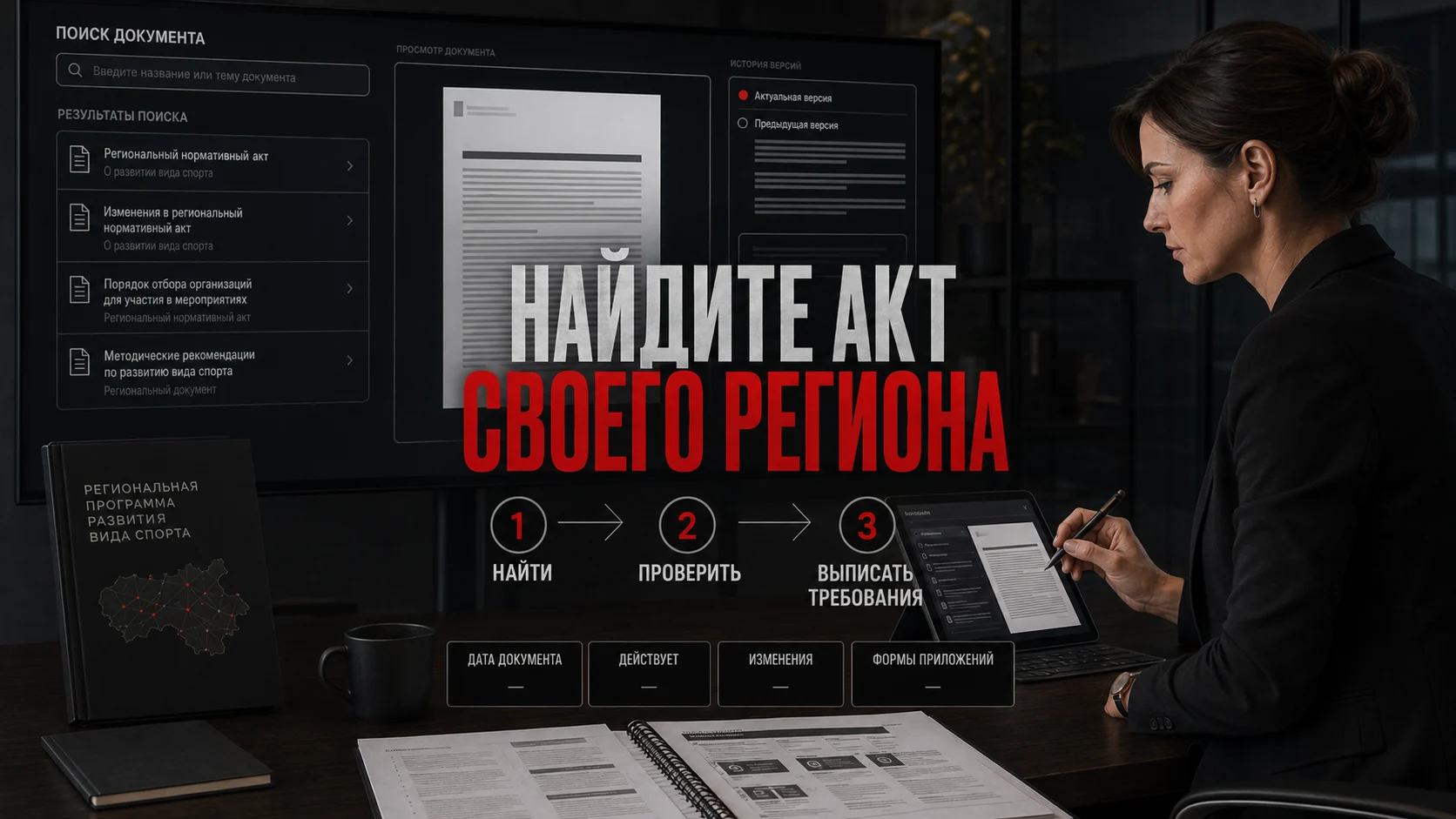 Как найти и проверить действующий нормативный акт субъекта РФ для региональной программы развития вида спорта