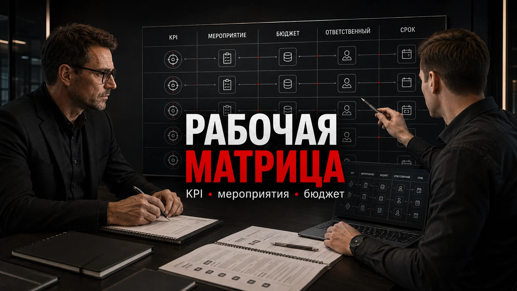 Рабочая матрица KPI, мероприятий, бюджета, ответственных и сроков программы развития вида спорта