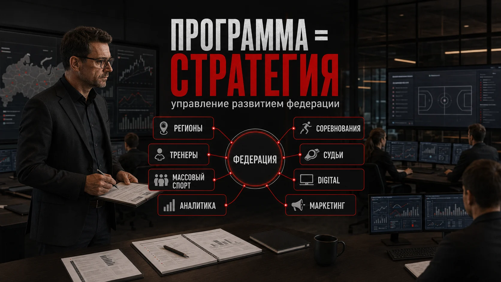 Программа развития как стратегия спортивной федерации: регионы, тренеры, соревнования, судьи, digital, аналитика и маркетинг