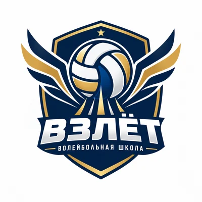 Взлёт: вариант логотипа 4 — спортивная эмблема